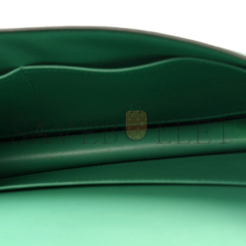 H**me5 master constance elan epsom vert vertigo gold hardware (26*16*6cm)